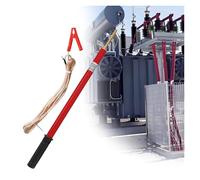 tiges de décharge isolantes Perche de décharge d'électricien, perche télescopique haute tension anti-choc électrique, isolée en résine époxy, facile à utiliser(A,10kV-3.3ft/1m)