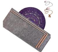 Tiges de divination en cuivre 99,9% avec design télescopique et pendule pyramidale pour la détection de l'eau, des minéraux et des objets perdus, thérapie spirituelle et énergétique, livré avec tapis