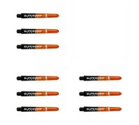 Tiges de fléchettes + ailettes Thor en option, Harrows Supergrip, Supergrip Fusion, Supergrip Fusion-X. (Fusion Short Lot de 3, orange)