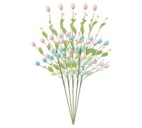 Tiges de fleurs de printemps artificielles - Lot de 5 branches décoratives, pics de baies, œufs de Pâques, accessoires d'artisanat pour bouquet de fleurs, bouquet artificiel | Arrangement de vase pour