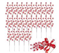 Tiges de houx de Noël - 25 pièces de remplissage de vase saisonnier, décorations d'hiver pour sapin de Noël, accents floraux festifs, décoration d'intérieur et arrangement de table, école, ferme