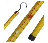 Tiges de Mesure, perches télescopiques Non conductrices Haute Tension, perches de Mesure de 10 m isolées à l'époxy Jaune pour des mesures et des levés électriques en Toute sécurité