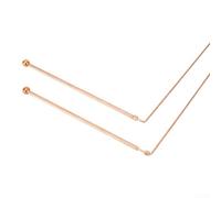 Tiges de radiesthésie en cuivre à 99,9 % - 2 tiges de radiesthésie avec 1 pendentif, sonde en cuivre pour divination, eau divine, trésor, articles enfouis