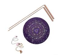 Tiges de radiesthésie en cuivre à 99,9 % avec sondes télescopiques, pendule pyramidal, outils de divination pour la chasse au trésor, la recherche de minéraux