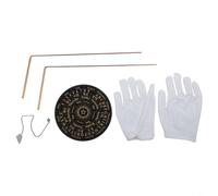 Tiges de radiesthésie en cuivre à 999 % avec kit de pendule psychique pour trouver de l'eau, détection minérale, thérapie énergétique et emplacement d'objets perdus (B)