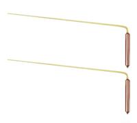 Tiges de radiesthésie en cuivre de 33 cm pour la détection de l'eau - Ensemble d'outils professionnels de détection de métaux avec pendule pour la chasse au trésor et la géobiologie