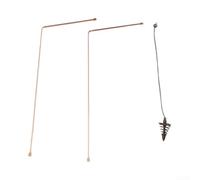 Tiges de radiesthésie en cuivre pur à 99,9 % - Sondes professionnelles de divination et de prospection d'eau pour la chasse aux minéraux (B)