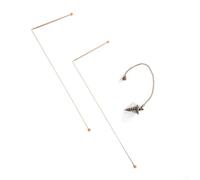 Tiges de radiesthésie télescopiques en cuivre portable 99 9 avec pendentif pour chasse au trésor minéral et guide de divination (A)
