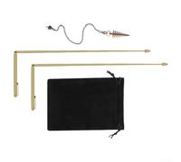 Tiges de sonde compactes en cuivre avec pendule pour une chasse facile au trésor et à la source d'eau (doré)