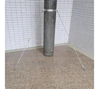 Tiges de support de tuyau de cheminée en acier inoxydable, supports de sol robustes pour poêle à bois, longueur réglable pour chauffage intérieur et extérieur