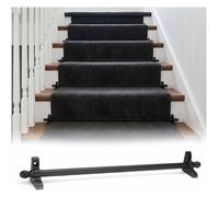 Tiges de tapis d'escalier réglables - Barre de tapis de sol for tapis d'escalier sécurisé, idéale for les maisons et les musées(12 Pcs,L30in/76cm)