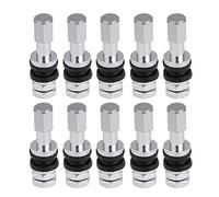 Tiges de Valve de Pneu TR43E, tiges de Valve tubeless en métal avec Capuchon Anti-poussière pour Moto de Camion de Voiture, Paquet de 10