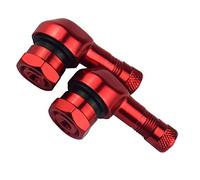 Tiges de valve universelles en aluminium CNC à 90 degrés - Rouge