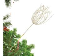 Tiges Décoratives De Noël - Tige De Guirlande Pailletée De 32 Centimètres - Petites Branches De Sapin De Noël | pour Décorations De Vacances Hiver Automne pour Maison Intérieur Extérieur Cheminée Et