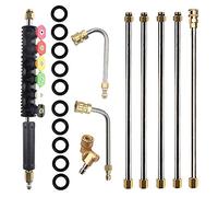 Tiges d'extension pour nettoyeur haute pression - Outils de nettoyage pour nettoyeur haute pression de 120 pouces, lance rechange télescopique, conseils pour buses nettoyage vitres