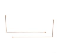 Tiges en cuivre, 30,5 cm de long Ensemble de tiges de radiesthésie en cuivre outil de détection d'eau, baguettes de divination pour chasse au trésor avec sac