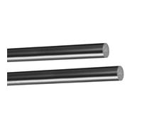 Tiges en fibre de verre solides de 0.5 mètres, 2 pièces, barre ronde d'ingénierie en plastique FRP bâton noir de 20 pouces for parapluies(6mm)