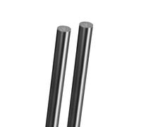 Tiges en fibre de verre solides de 0.5 mètres, 2 pièces, barre ronde d'ingénierie en plastique FRP bâton noir de 20 pouces for parapluies(2.5mm)
