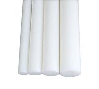 Tiges en plastique, tiges en acrylique, PA6 Nylon Round Rod 15mm x 0.5 Meters Pack of 4