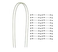 Tiges et supports pour plantes - Supports pour plantes d'intérieur - Bâtons métalliques flexibles avec pinces pour serre, jardin, pelouse, parterre, intérieur et extérieur, orchidées, plantes de