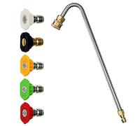 Tiges Et Tiges Pour Nettoyeurs Haute Pression, Asudaro 5 Couleurs Tête De Buse 1/4" Raccord Rapide 4000PSI Nettoyeur De Gouttière Pour Nettoyeur Haute Pression Baguette D'extension Coudée