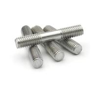 Tiges filetées à double extrémité en acier inoxydable 304 M3/M4/M5/M6/M8/M10/M12 - Boulons à double extrémité for applications industrielles/de bricolage(60mmxM8 1pc)