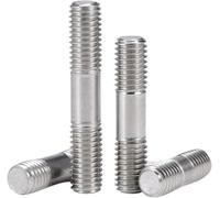 Tiges filetées à double filetage en acier, Vis à goujons Double extrémité, tige filetée, 5 pièces M6 M8 M10 M12 316 A4 en acier inoxydable(M8x100)