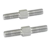 Tiges filetées doubles M6 - Tiges filetées gauche et droite en acier inoxydable 304 for applications électriques, 2 pièces(M6 x 50MM)