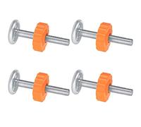 Tiges Filetées M10, 4 PCS Filetées de Broche Tiges Pression Barriere, pour barrière bébé ou Animal de Compagnie Stair Gate Tendeur Vis Stair Gate escalier Extension Lead Screw Rods Kit de vis (orange)