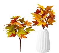 Tiges florales d'automne | 2 branches de feuilles d'érable artificielles, branche guirlande d'érable centre table décoration maison automne action grâces cheminée