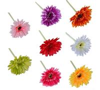 Tiges réglables en fil d'acier, composition florale avec fleurs cosmos en soie (pour rose)