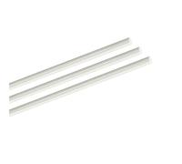 Tiges rondes blanches en fibre de verre, barre en plastique FRP d'ingénierie, bâton léger de 20x5/64 pouces for Support de tente, 3 pièces