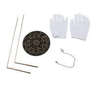 Tiges télescopiques en cuivre 99,9 % pur kit de divination psychique avec pendule pour trouver de l'eau, détection des minéraux, thérapie énergétique, chasse et localisation d'objets perdus (6 pièces)