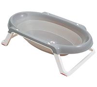 Tigex Baignoire Bébé | Pliable Ultra Compacte | 0-12 Mois | Contenance: 35L | Gris