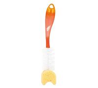 Tigex Goupillon 2-en-1 souple avec éponge | Brosse à biberon et à tétine | Coloris assortis