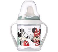 Tigex Tasse anti-fuite | Tasse d’apprentissage étanche | 150 ml | Poignées amovibles | Couvercle de protection | Minnie et Mickey Mouse