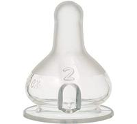 Tigex Tétines pour Biberon Silicone Anatomique Ventilé Air Control Petit Déjeuner Goûter - Pack de 2