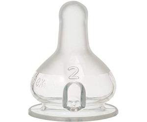 Tigex Tétines pour Biberon Silicone Anatomique Ventilé Air Control Petit Déjeuner Goûter - Pack de 2