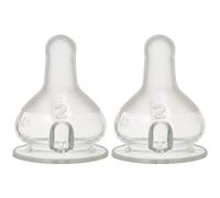 Tigex Tétines pour Biberon Silicone Anatomique Ventilé Air Control Petit Déjeuner Goûter - Pack de 2 (Lot de 2)