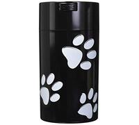 Tightpac America, Inc. pawvac 12 Once emballé sous Vide récipient Stockage Aliments pour Animaux ; Corps et Capuchon Noir/Blanc Motif Pattes