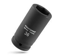 TIGHTSPOT Douille à choc profonde de 36 mm CR-MO Jumbo Socket 6 points conçue pour les camions automobiles et le service d'équipement