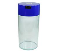 Tightvac - Récipient hermétique breveté | Récipient hermétique breveté | Récipient sous Vide Multi-Usage Fonctionne comme récipient Anti-odeurs pour Herbes et Produits secs. Bleu Transparent