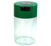 Tightvac - récipient hermétique de 28,3 g à 170 g, Multi-Usage pour Marchandises sèches, Nourriture, et Herbes, Plastique, Green Cap Clear Body, .57-Liter/19-Fluid Ounce