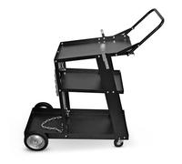 TIGMIG Chariot à souder portable, 3 niveaux, support pour bouteille avec chaînes, chariot pour machine à souder pour atelier/garage, transport machine à souder TIG, MIG, MMA, Plasma, garantie et
