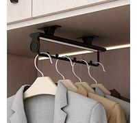 TIGNE DU CLACK DE REPLORT DE DROIT DE DROIT HEURS - Rail de cintre de vêtements de placard, rail de guidage de cintre de traction, pantalon télescopique à vêtements rétractables, casier à vêtements,