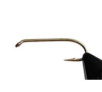 Tigofly 50 pcs/lot Couleur bronze Bison Crochet Long Corps mouillé Nymphe mouches Pêche à la mouche Crochets barbelé Taille 4 # 6 # 8 # 10 # 12 # 14 # 16 #, 10