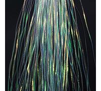 Tigofly Flashabou Lot de 5 serpentins à échelle latérale 1 mm de large pour brochet, bar, eau douce et salée