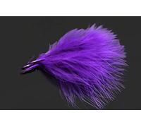 Tigofly Lot de 100 plumes de marabout de dinde, 17 couleurs, plumes de sang, serpentins en laine (violet)
