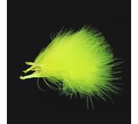 Tigofly Lot de 100 plumes de marabout de dinde 21 couleurs en laine pour attacher les mouches (jaune fluo)