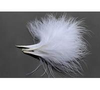 Tigofly Lot de 100 plumes de sang, 17 couleurs, pour marabout de dinde, en laine, pour attacher les mouches (blanc)